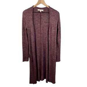 Aeropostal Longline Cardigan Womens Small Purple Soft Lightweight Pocket…